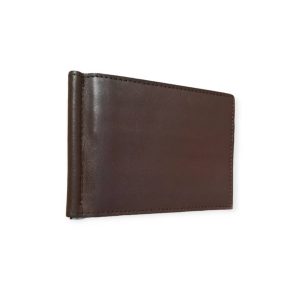 Portefeuille en peau de vache marron