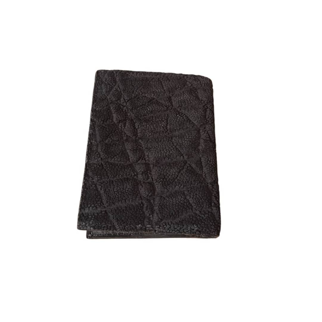 Portefeuille en cuir d'éléphant.