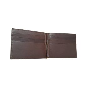 Portefeuille en peau de vache marron