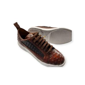 Chaussure homme Sneaker en cuir d’autruche