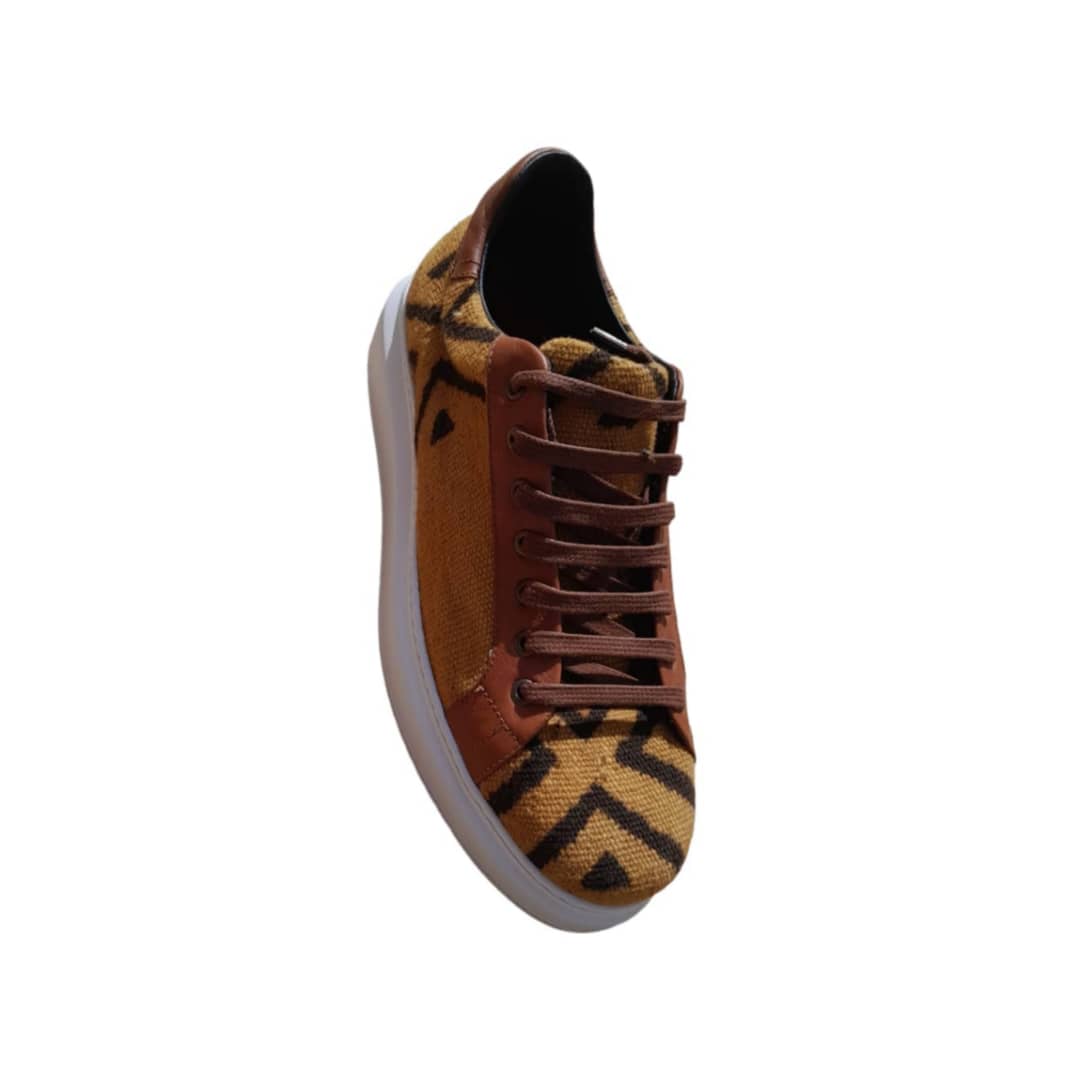 Sneaker en cuir et tissus Bogalan.