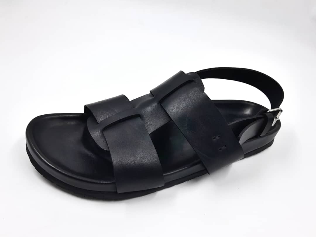 Nu-pieds homme en cuir