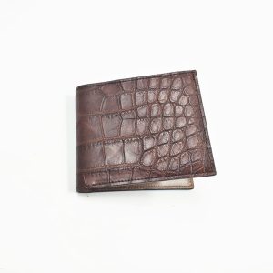 Portefeuille en cuir de crocodile