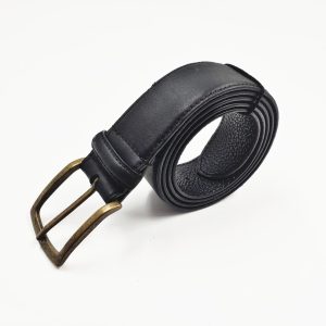 Ceinture homme en cuir noir